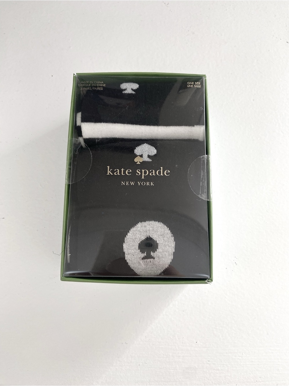 Kate Spade | Black & White Logo Socks